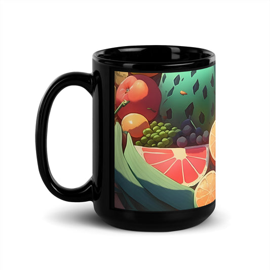 FRUITY VEGGIE #1 (Black Premium Mug)