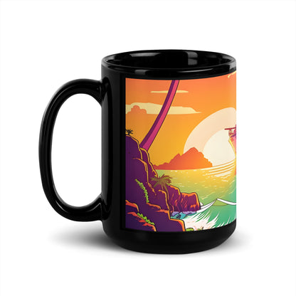 BEACH CRUISER Black Premium Mug