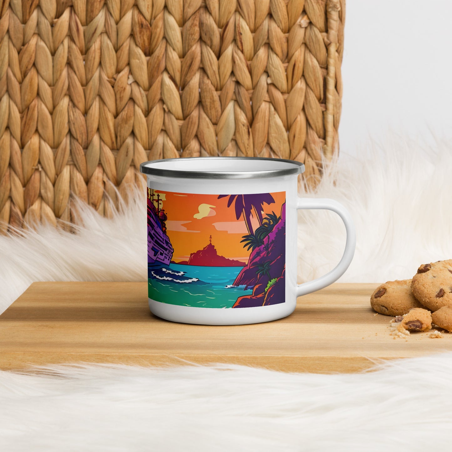 BEACH CRUISER Camper Enamel Mug