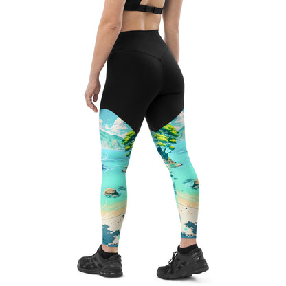 LAGOON LOVER #1 (Women's Sports Leggings)