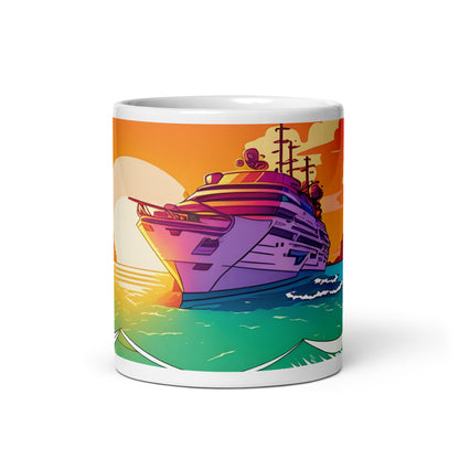 BEACH CRUISER White Premium Mug