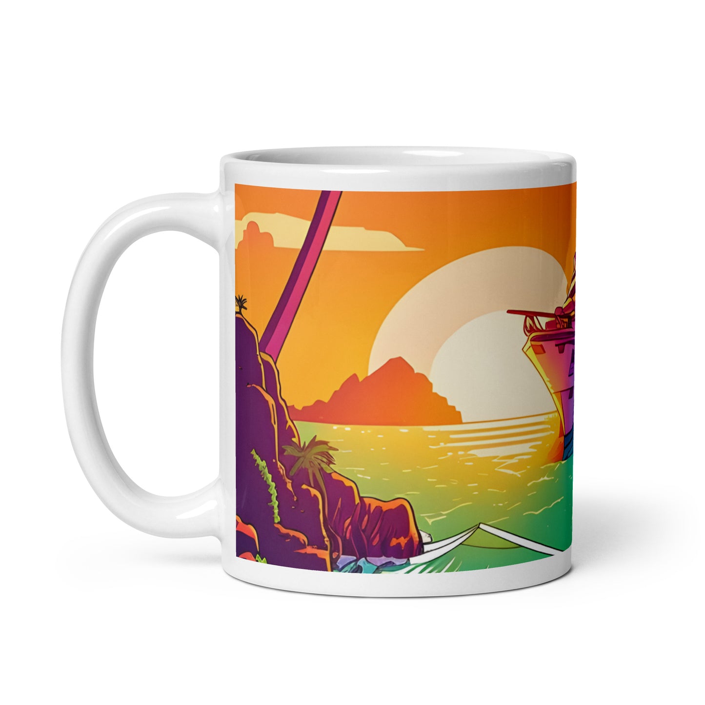 BEACH CRUISER White Premium Mug