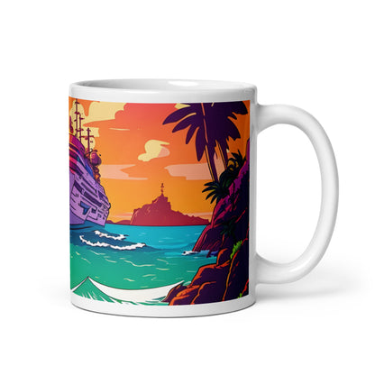 BEACH CRUISER White Premium Mug