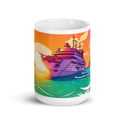 BEACH CRUISER White Premium Mug