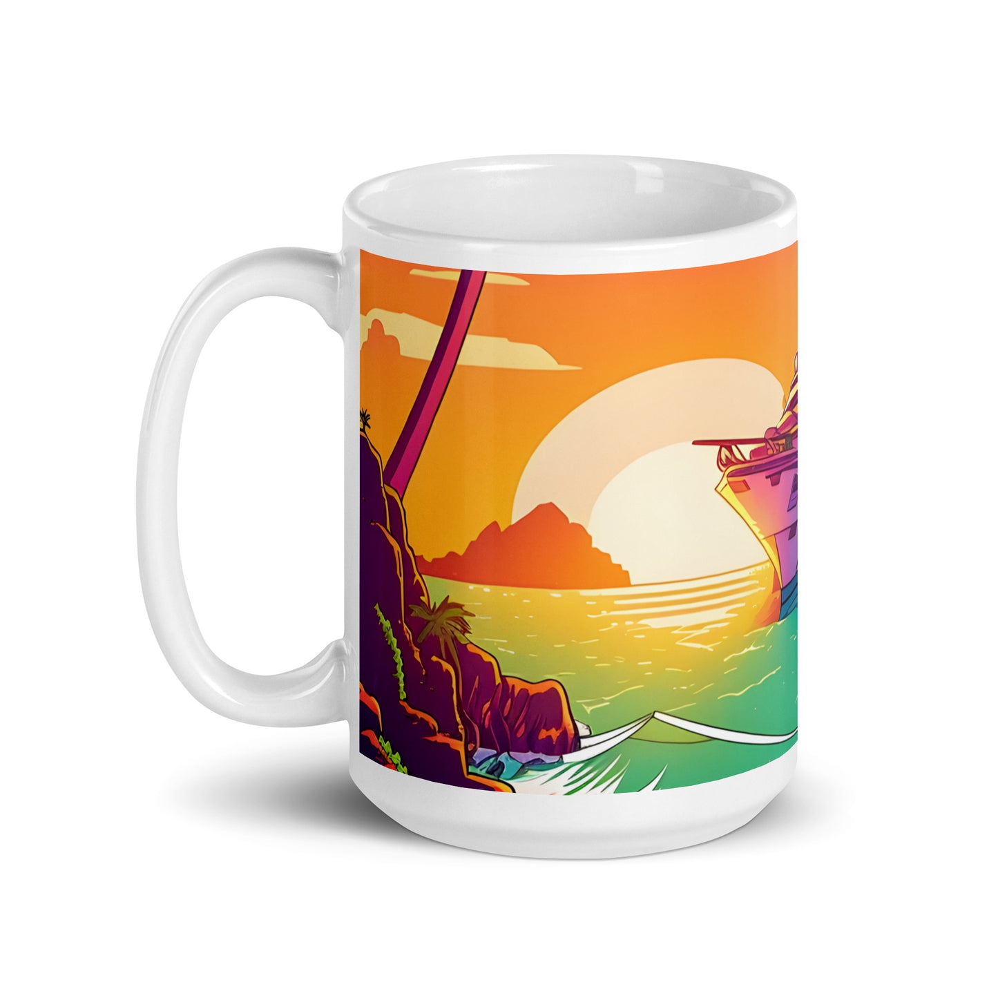 BEACH CRUISER White Premium Mug