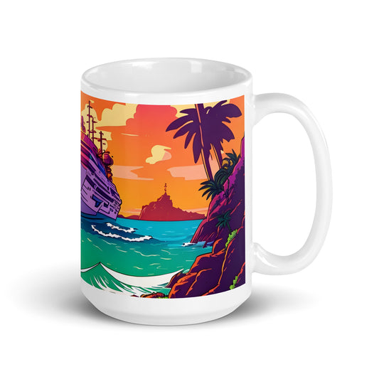 BEACH CRUISER White Premium Mug